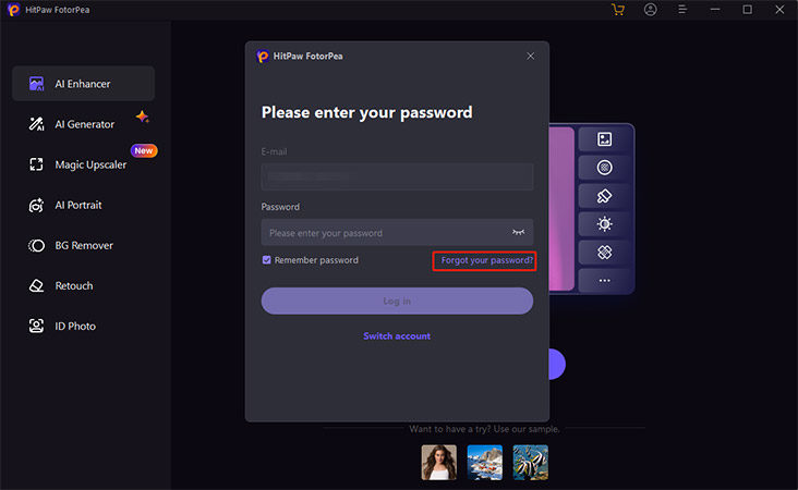 forget password