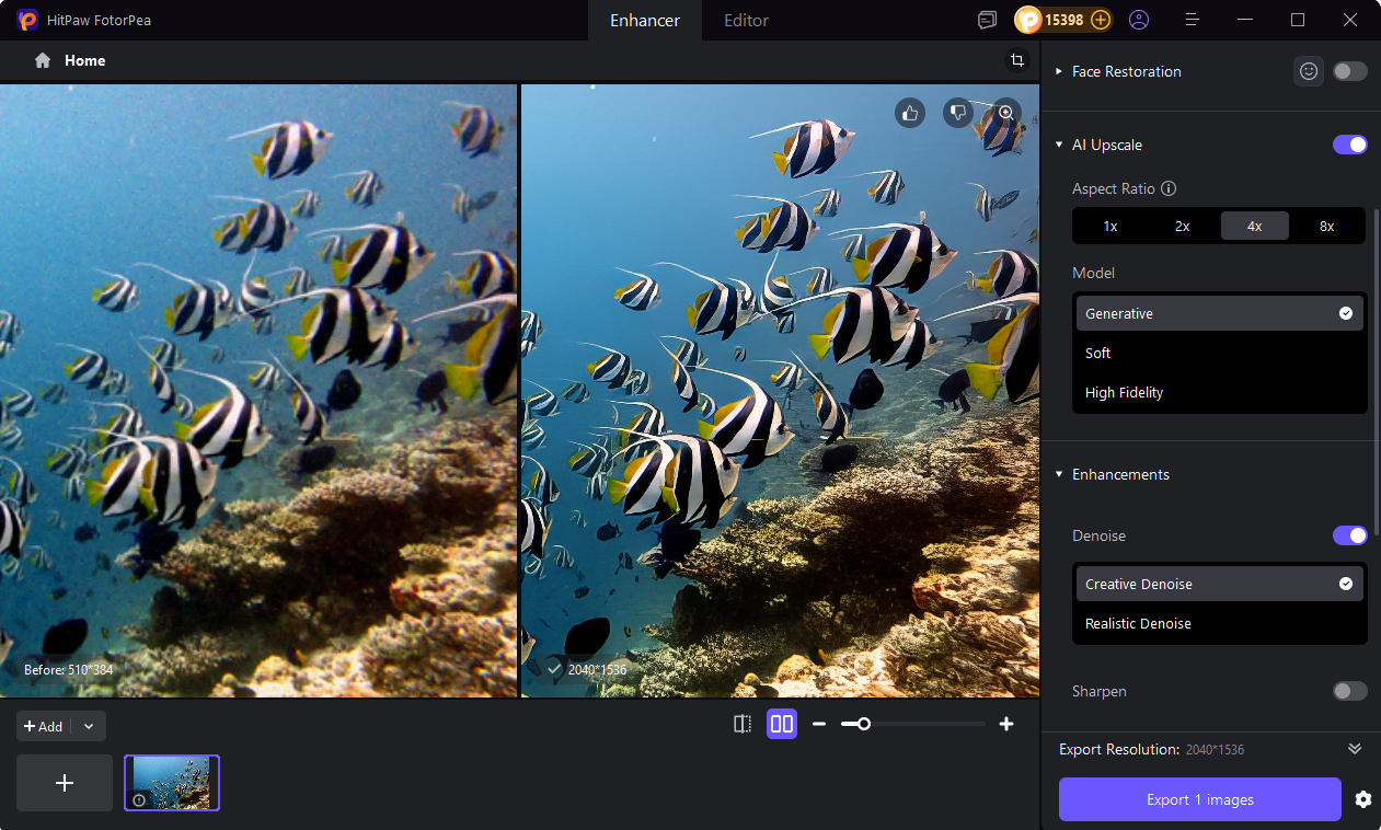ai upscale image
